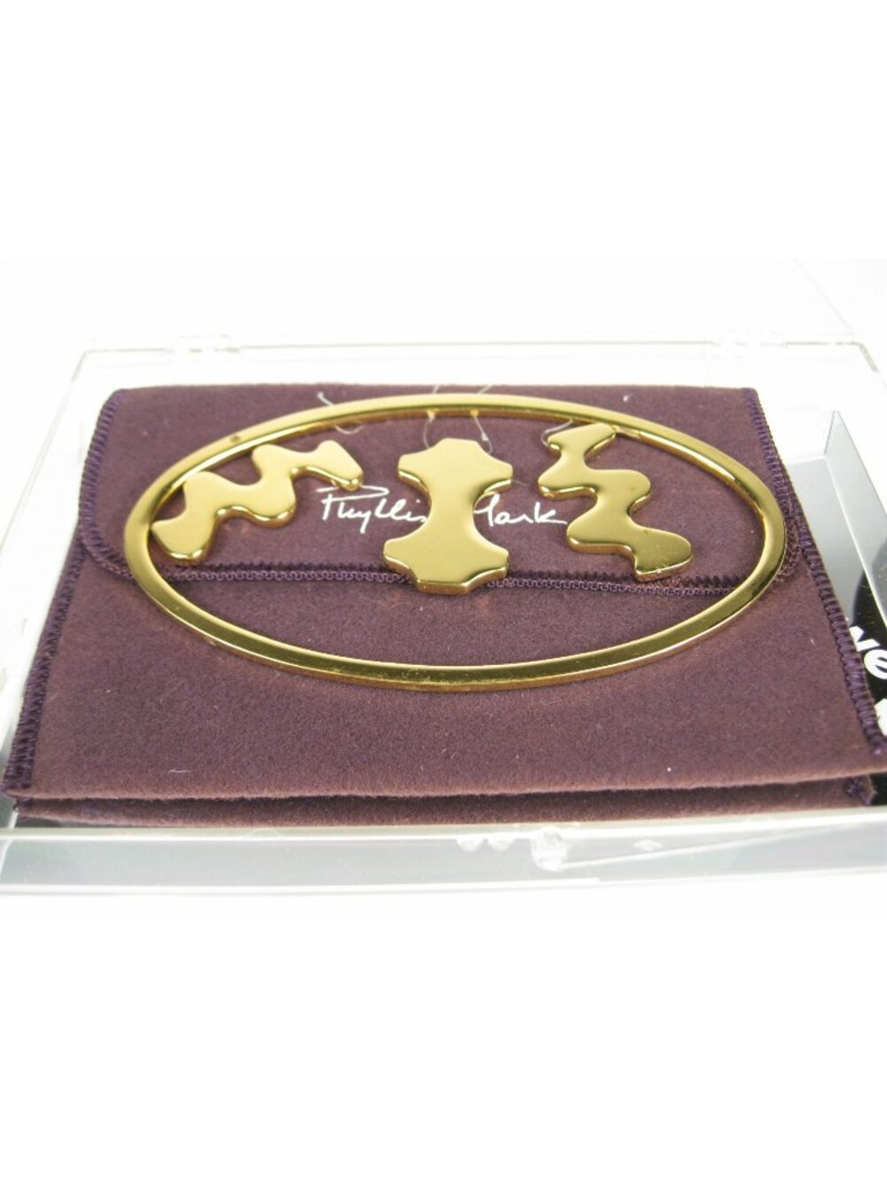 Phyllis Mark Sculpture To Wear 23K Gold Plated Arabesque Limited Ed NEEDS REPAIR